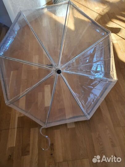 Зонт трость прозрачный