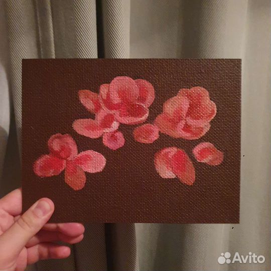 Картина маслом и акрилом 15*20см, на оргалите