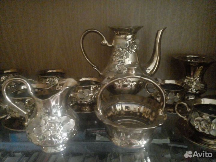 Чайно кофейный сервиз СССР Золотая роза