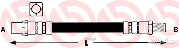 Шланг тормозной перbmw X5(E53) 3,0-4,8L 00-07 T