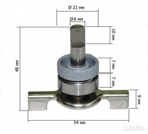 Шток хлебопечки LG в сборе c подшипником и сальник