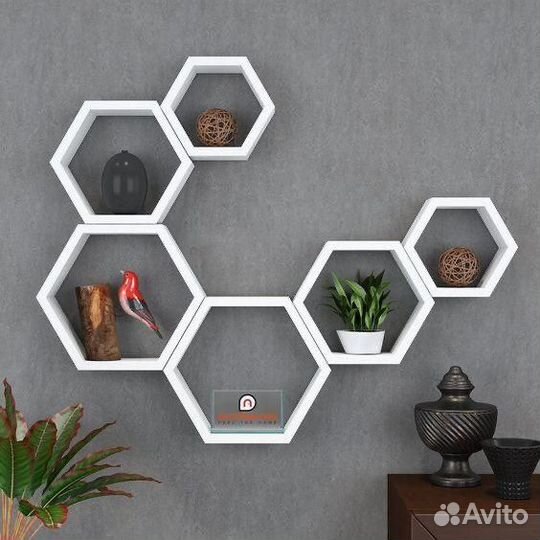 Сотовые полочки, комплект 6 шт