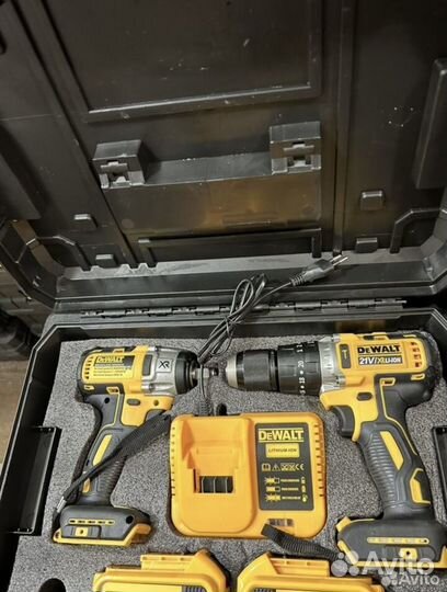 Аккумуляторный набор dewalt 2в1 гайковерт+шурик