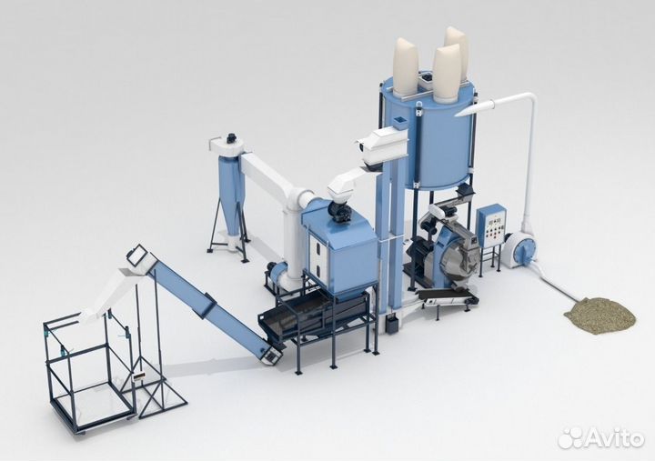 Линия гранулирования жома 1000 кг/час