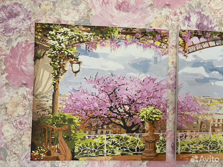 3 Картины, нарисованы по номерам