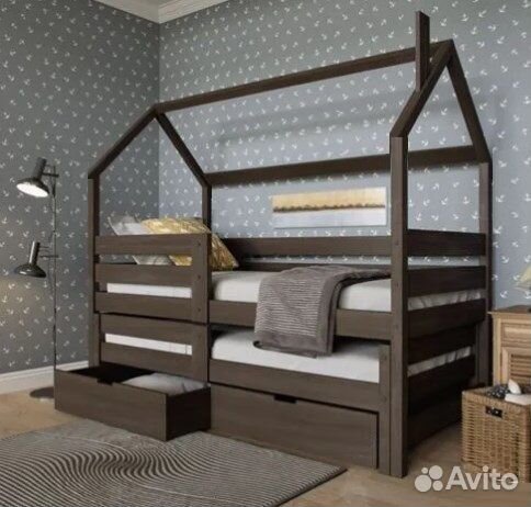 Кровать домик с выдвижным спальным местом