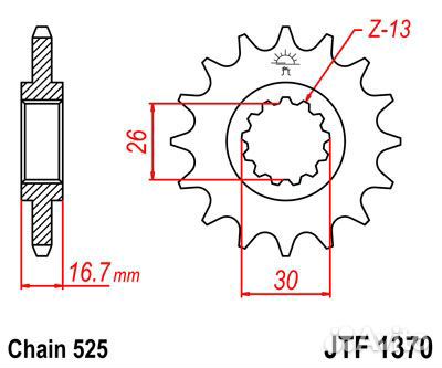 JTF 1370.16RB звезда передняя