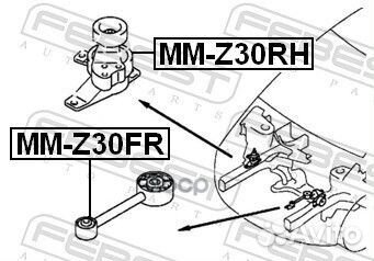 Опора двигателя mitsubishi colt 04-12 передняя