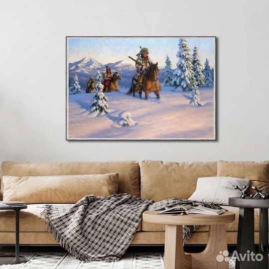 Индейцы Картина маслом на холсте Купить