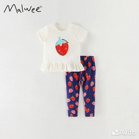 Костюм футболка и лосины на девочку новый 90/140