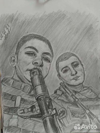 Портрет по фото карандашом