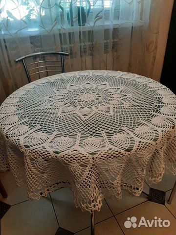 Скатерть вязаная крючком ручной работы