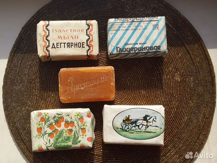 Туалетное мыло СССР 5 штук