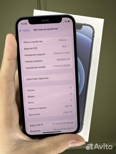 iPhone 12 mini 256gb black новый/витринный