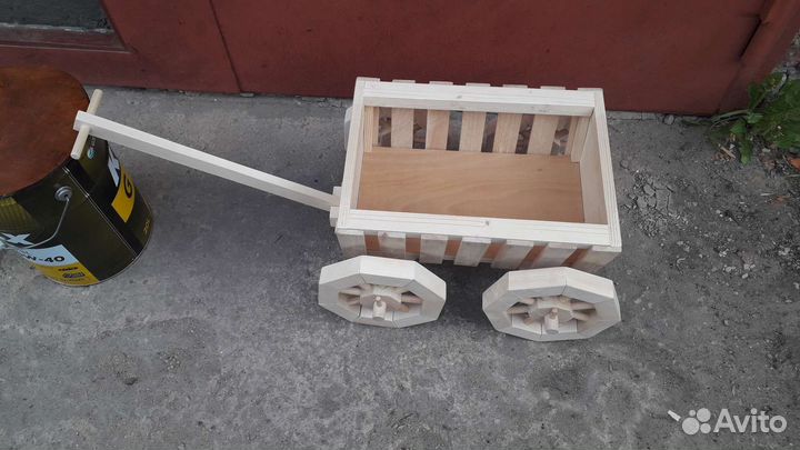 Телега деревянная декоративная