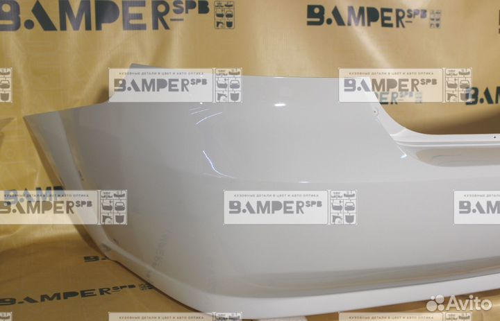 Бампер задний Chevrolet Aveo T250 GAZ Белый