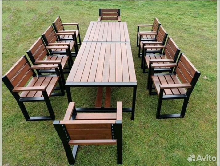 Садовая мебель из массива дерева