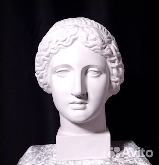 Гипсовая голова Музы (фигура) 20,5 х 23,5 х 34 см