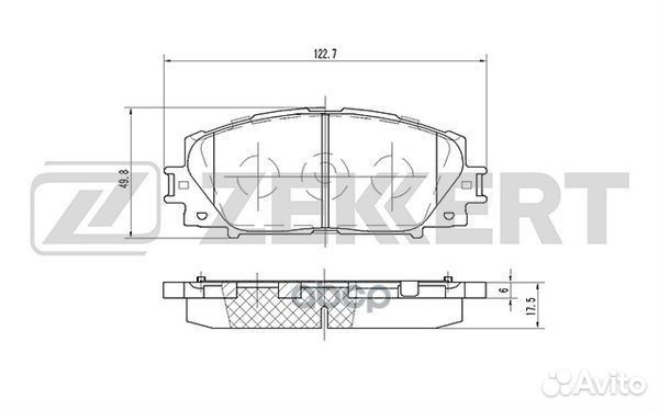 Колодки торм. диск. передн. Toyota Prius (W30