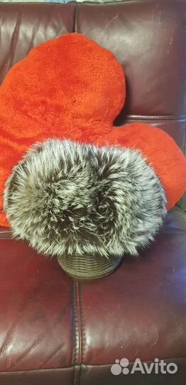 Шапка-ушанка чернобурка цельная новая