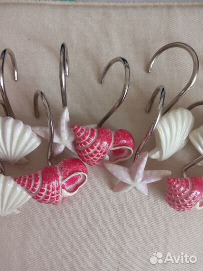 Крючки для шторки в ванную, 12 шт