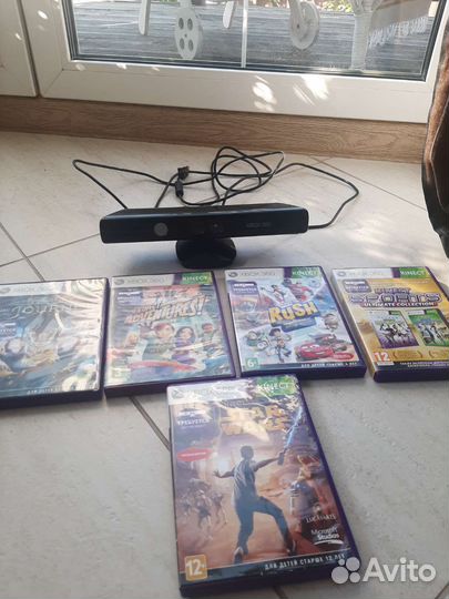 Kinect Xbox 360 + 5 kinect игр