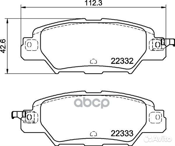 Колодки тормозные дисковые зад NP5051 nissh