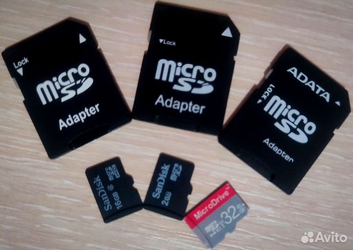Карта памяти MicroSD 32гб,16гб,2гб