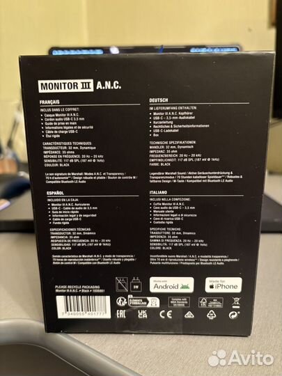 Marshall monitor iii a n c original