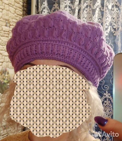 Берет женский вязаный зимний