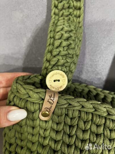 Корзина вязаная подвесная