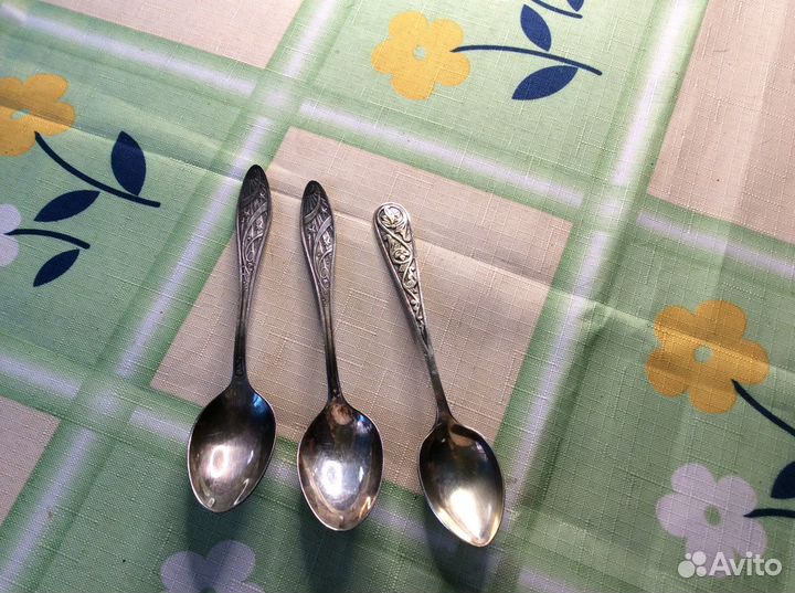 Ложка чайная мельхиор под золото СССР