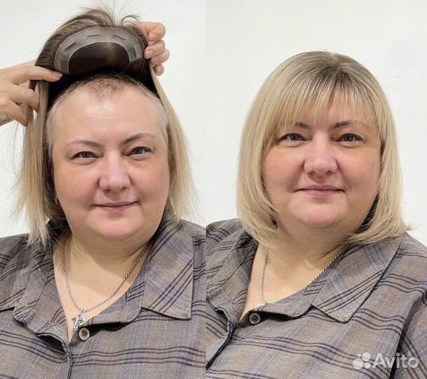 Накладка из натуральных волос