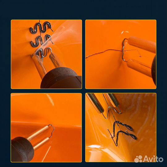 Паяльник для пластика, бамперов с кусачками черный