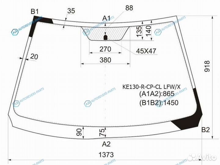 KE130-R-CP-CL lfwx Стекло лобовое toyota corolla a