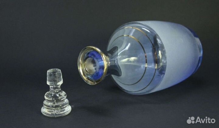 Графин.Штоф.Цветное стекло. Чехословакия