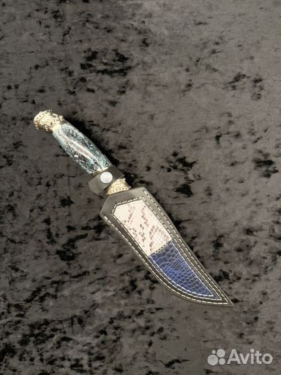 Нож Хищник 2 Дамаск с никелем