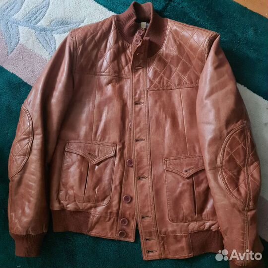Коричневая Куртка кожаная