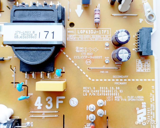 LGP43DJ-17F1 EAX67264001 (1.5) EAY64530001 блок
