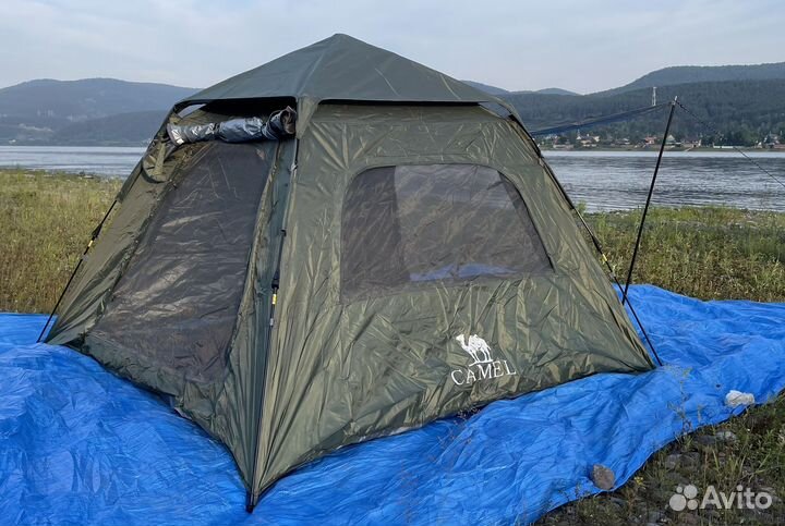 Палатка автомат 3-4х местная camel