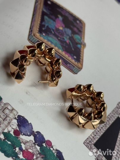 Серьги cartier clash розовое золото 750