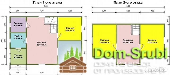 Новая Ладога. Дом из бруса серия Д42gk-17(9х6)