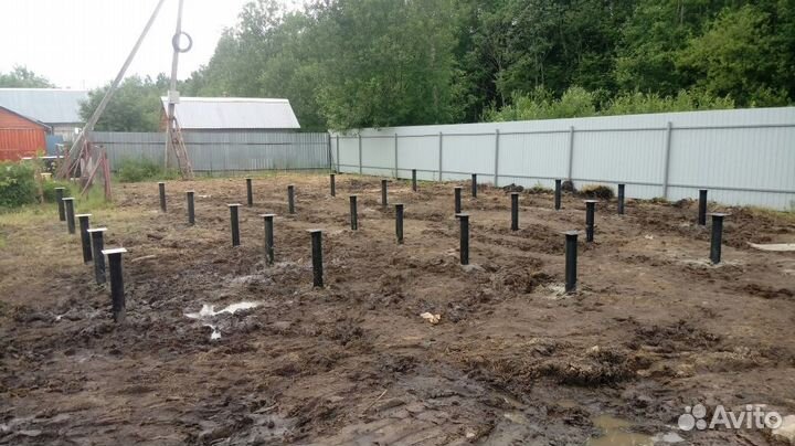 Винтовые сваи под ключ / монтаж винтовых свай