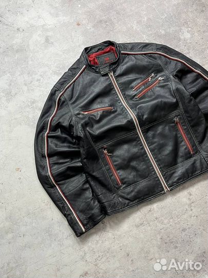 Винтажная кожаная куртка Diesel Мото винтаж 90 х