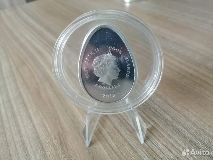 Монета Красное яйцо фаберже на пасху