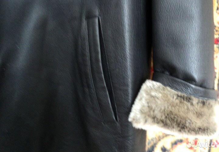 Куртка кожаная мужская зимняя 54 размер