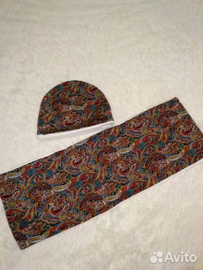 Шапка+хомут ручной работы