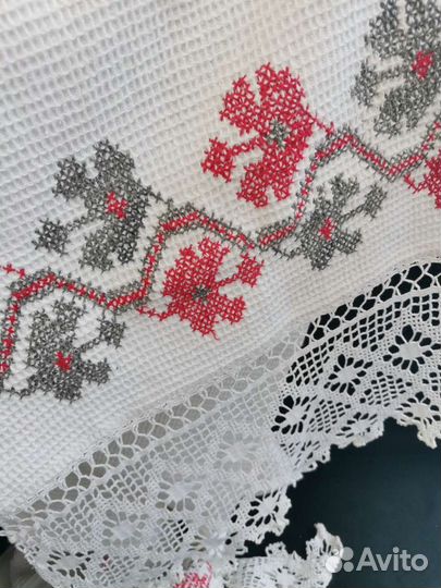 Рушник вышивка кружево