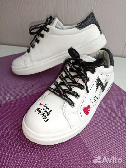 Кеды белые для девочки 36 размер