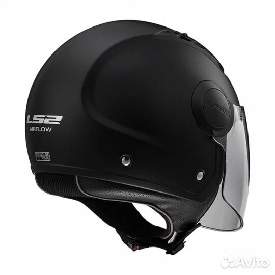LS2 Мотошлем OF562 airflow Solid 3/4 черный матов
